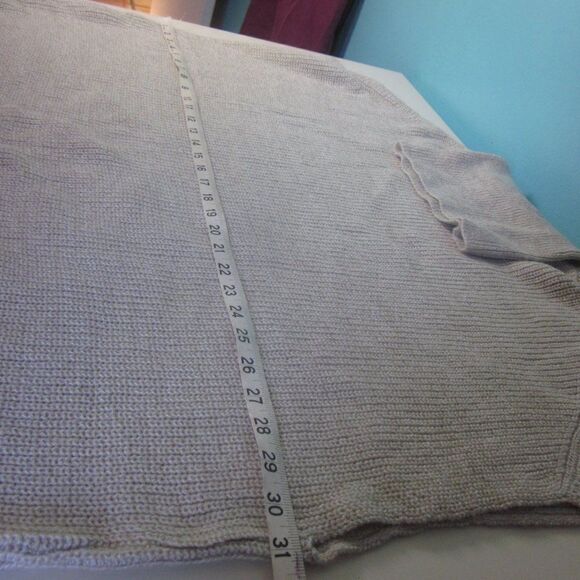 Isolde Womens Fall Knit Cowlneck Oversized Beige Knit Sweater Size  S / M - Picture 12 of 15